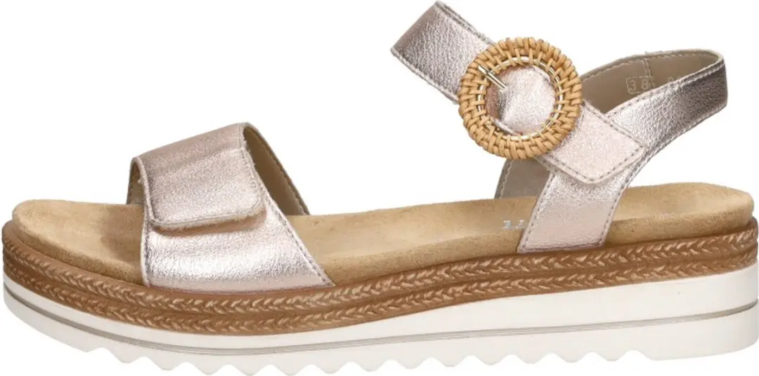Remonte -Dames - roze-goud metallic - sandalen - maat 36 - afbeelding 2 van 6