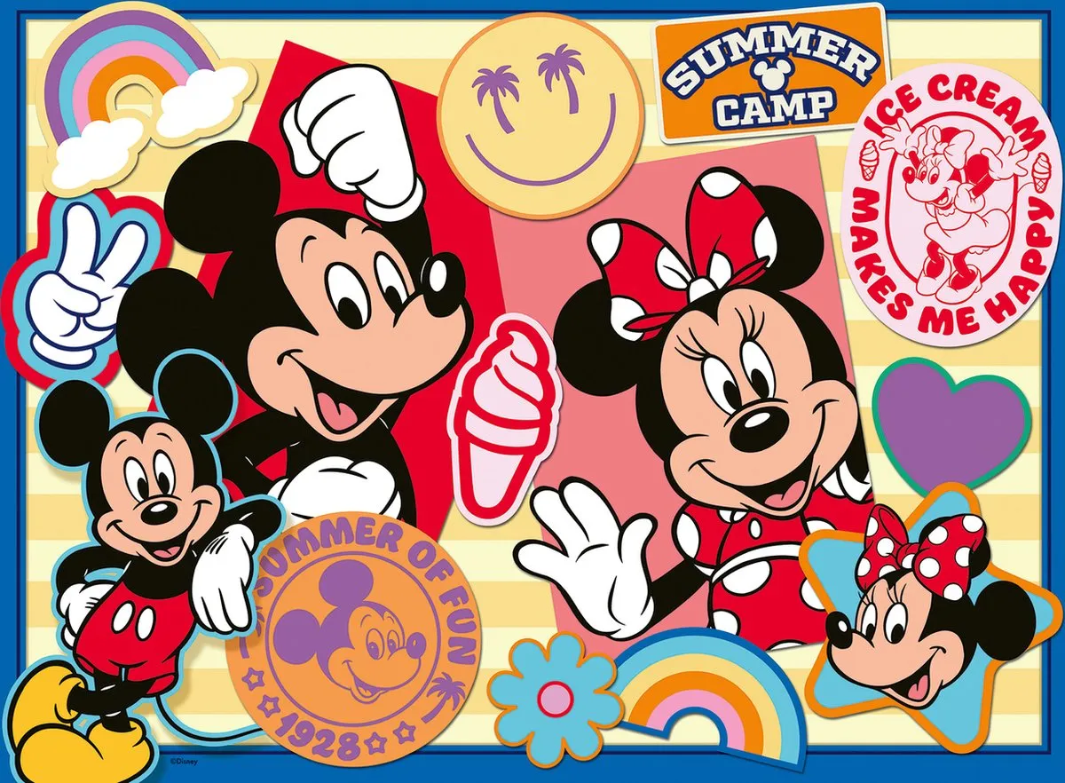 Ravensburger Mickey & Minnie Legpuzzel 200 XXL-Stukjes - 12004136