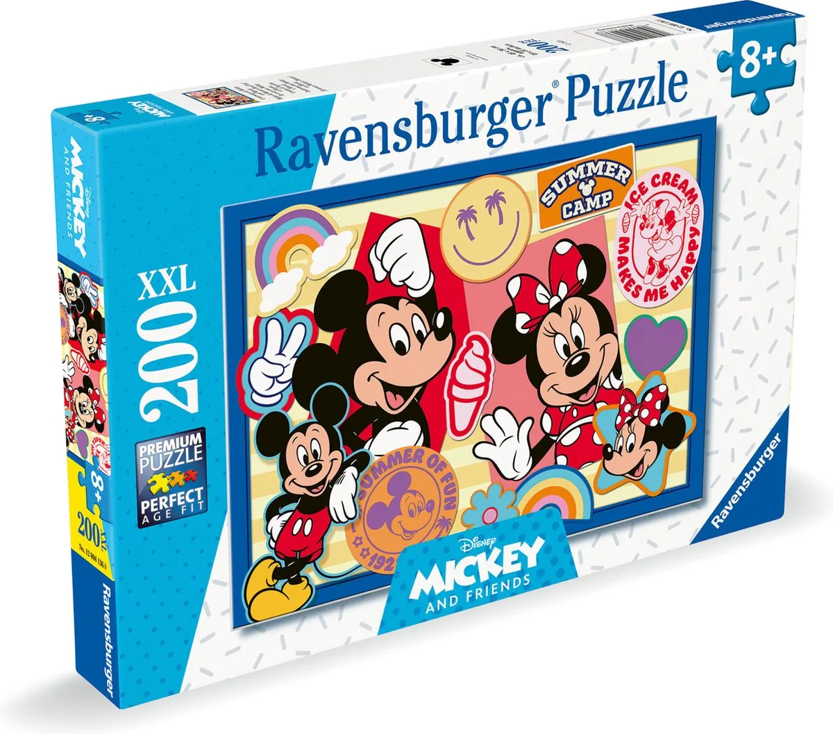 Ravensburger Mickey & Minnie Legpuzzel 200 XXL-Stukjes - 12004136