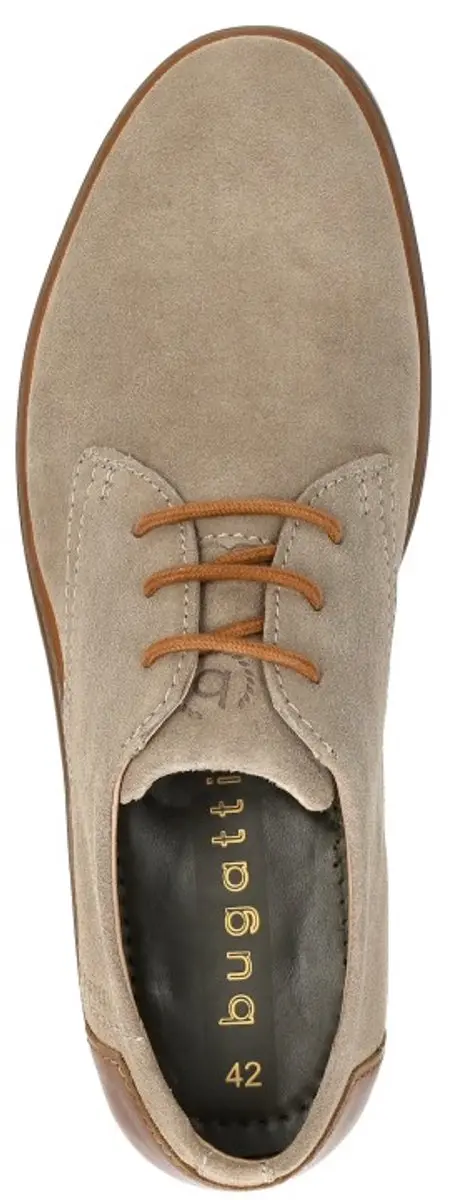 Bugatti Lewis Veterschoenen Beige - Suede - Maat 44 - afbeelding 4 van 6