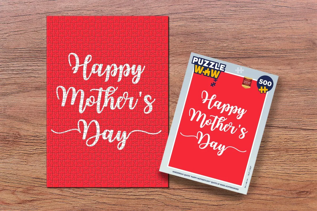 PuzzleWow Quotes Happy Mother's Day Legpuzzel 500 Stuks - Multicolor