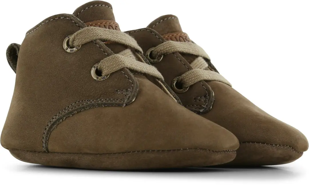 Shoesme Newborn Groen Leren Slofje