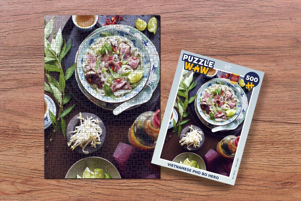 PuzzleWow Vietnamese Pho Bo Hero Legpuzzel 500 Stuks - Multicolor