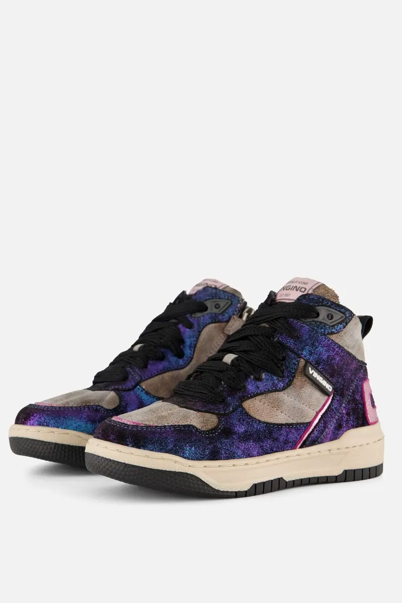 Vingino Alley Arena Sneakers blauw Leer