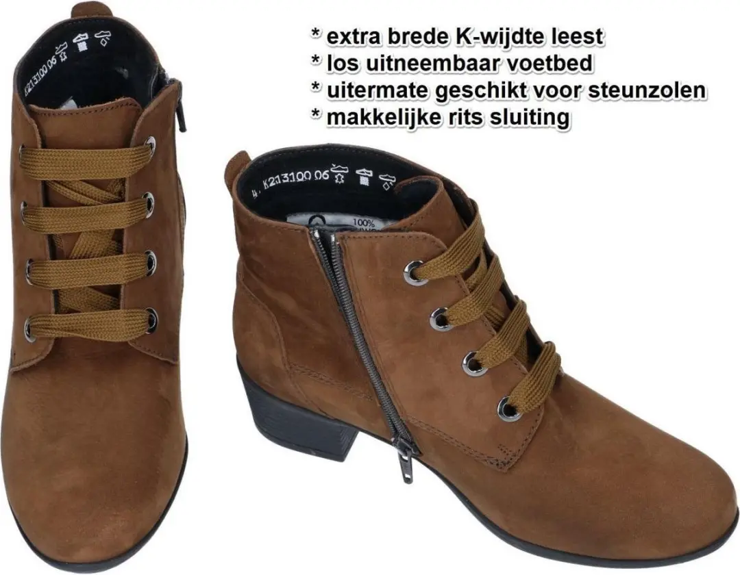 Solidus Dames Bottines Bruin - 37.5 - afbeelding 3 van 4