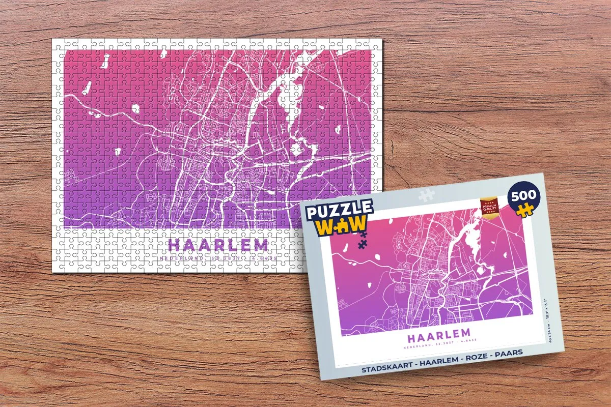 PuzzleWow Haarlem Legpuzzel 500 Stuks - Multicolor
