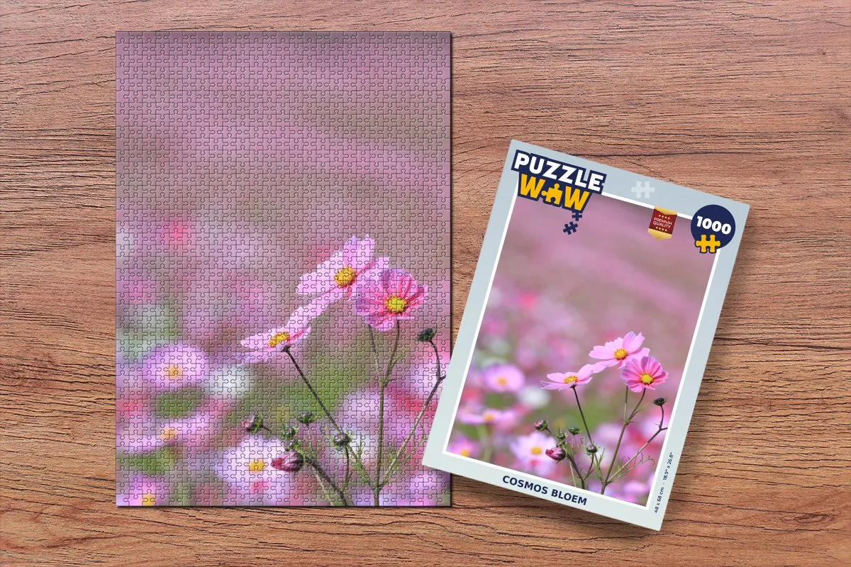 PuzzleWow Bloemen Legpuzzel 1000 Stuks - Roze/Multicolor