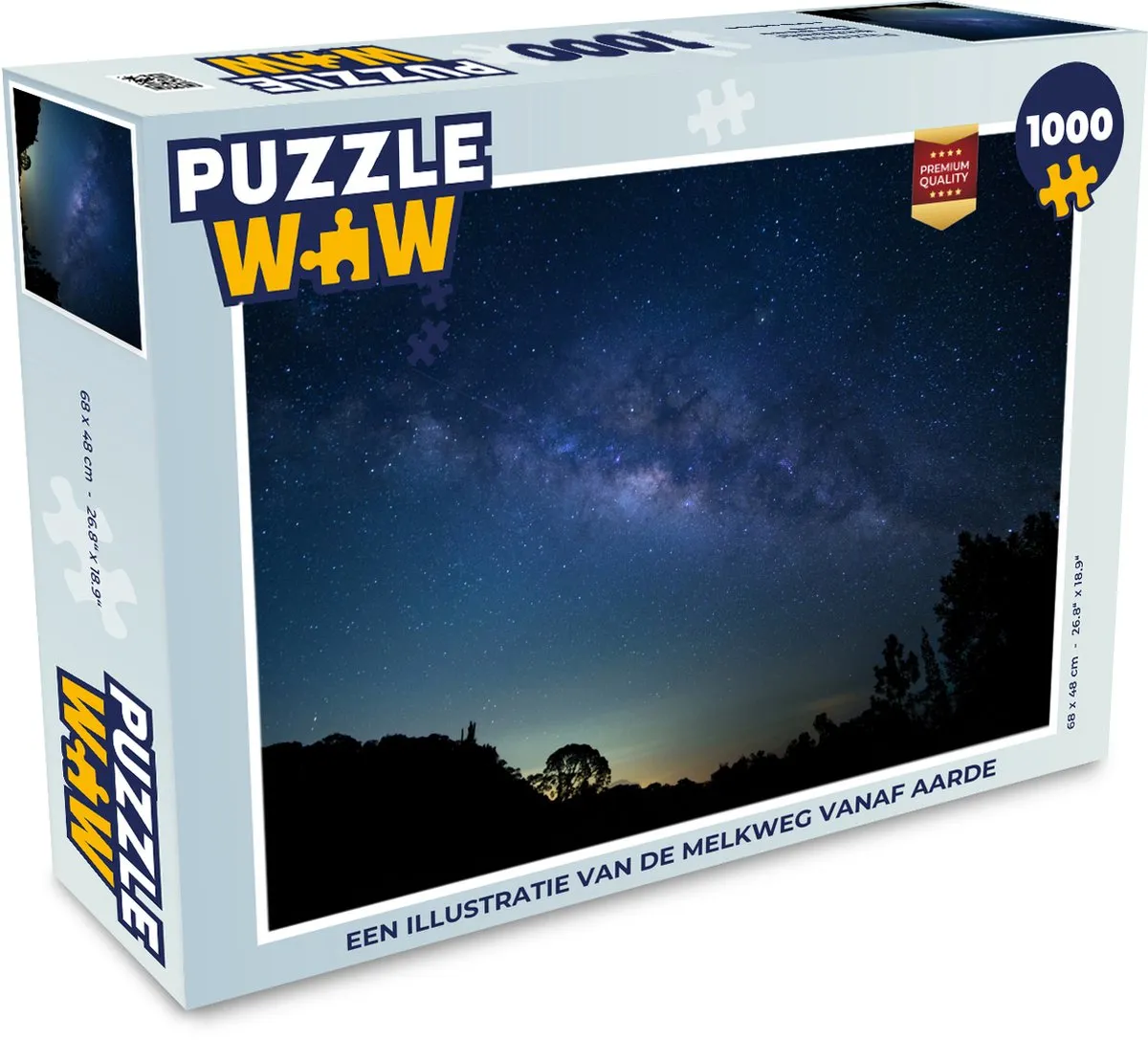 PuzzleWow Melkweg Legpuzzel 1000 Stuks - Multicolor