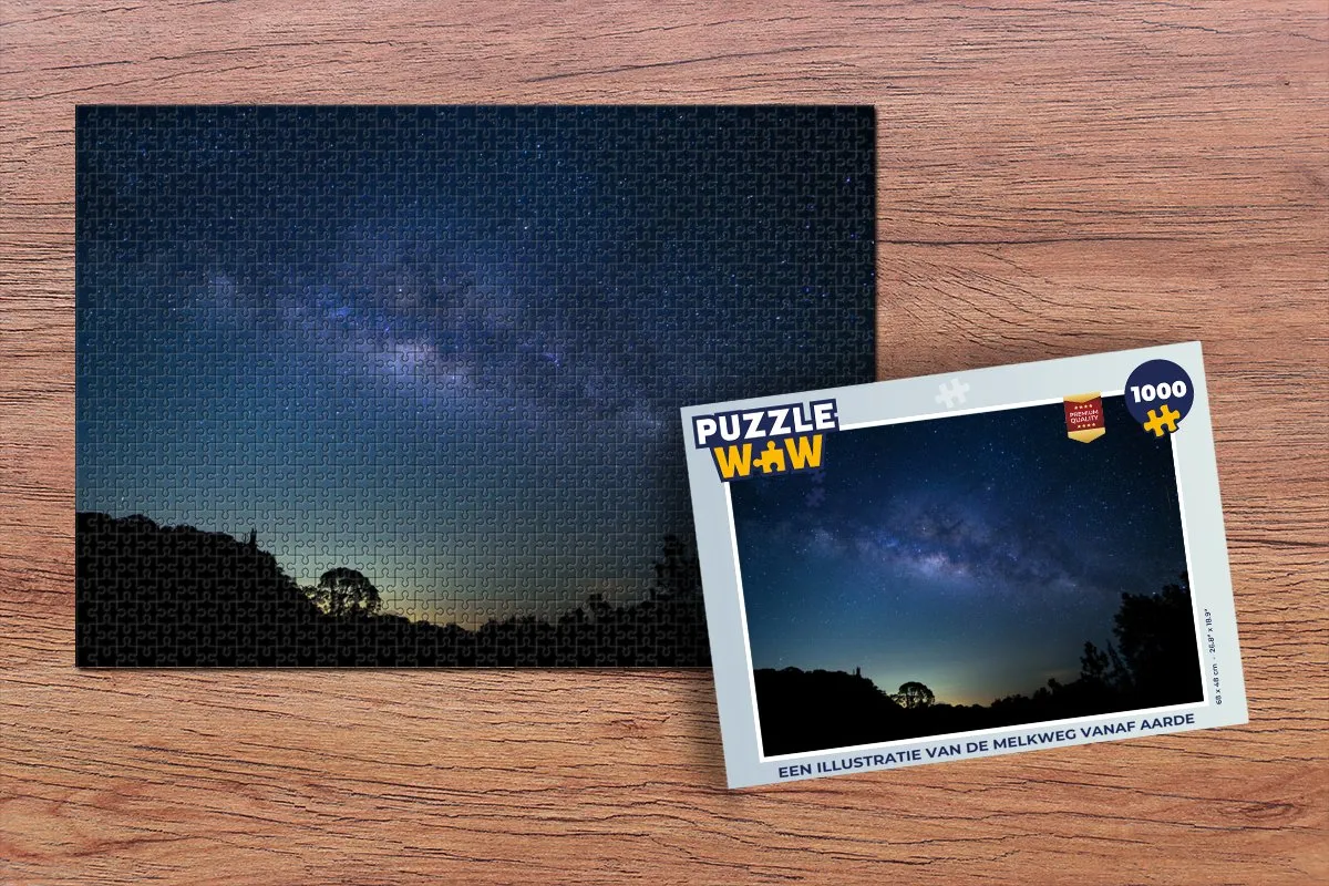 PuzzleWow Melkweg Legpuzzel 1000 Stuks - Multicolor