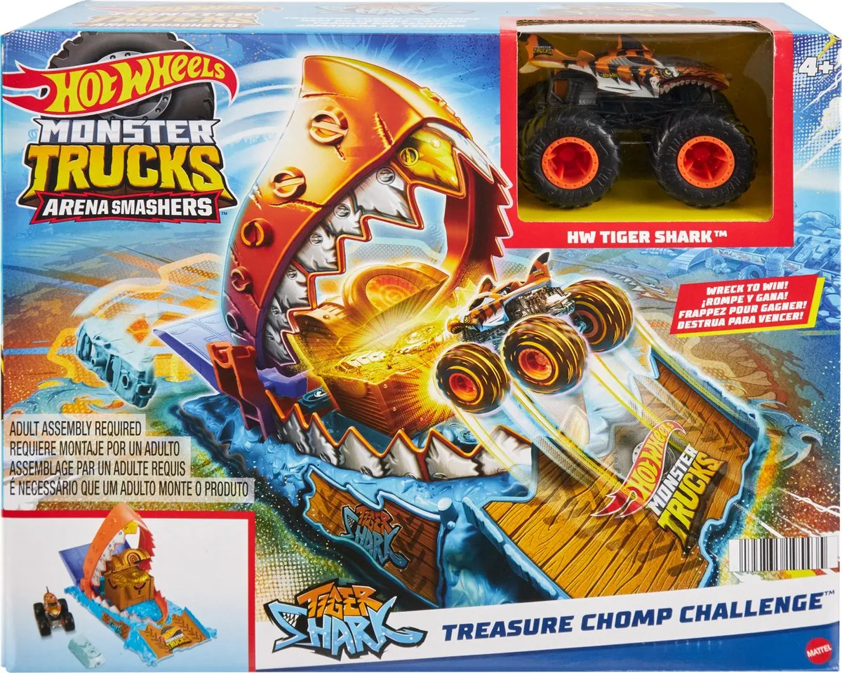 Hot Wheels Monster Trucks Arena Smashers Schathappers Uitdaging Speelset HTP17 - afbeelding 2 van 6