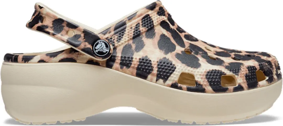 Crocs Classic Platform Animal Remix Clog Bone Maat 33/34 US W4