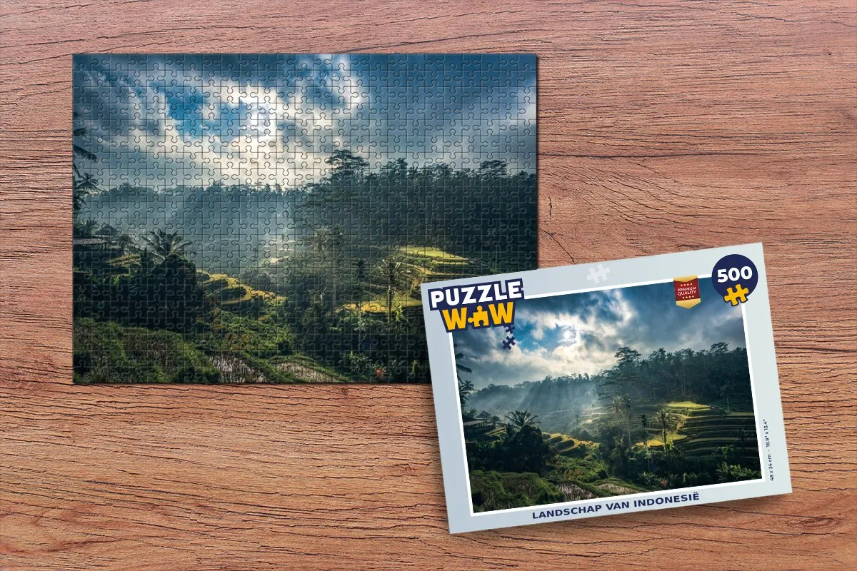 PuzzleWow Indonesië Legpuzzel 500 Stuks - Multicolor
