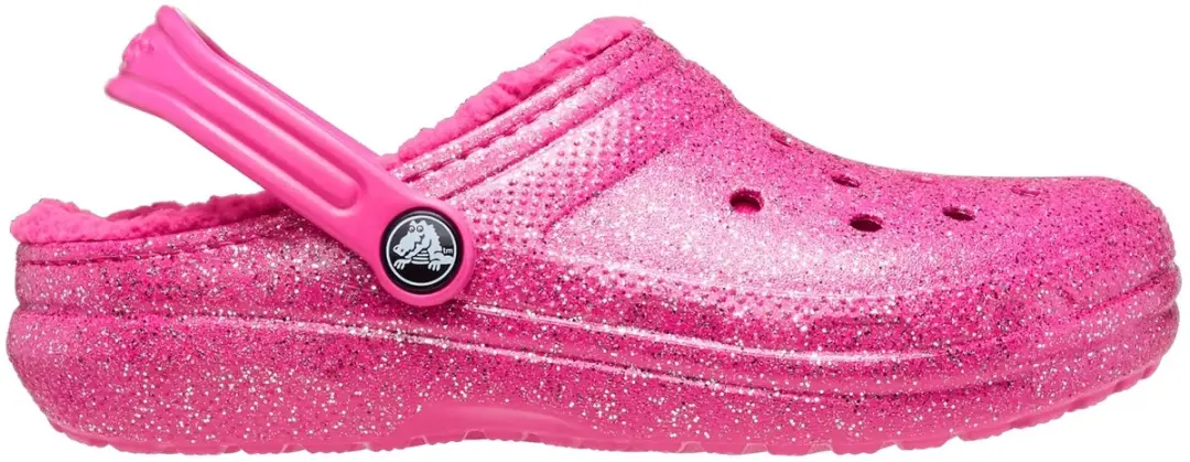 Crocs Classic Glitter Roze Gevoerde Binnenkant Maat 23/24 US C7