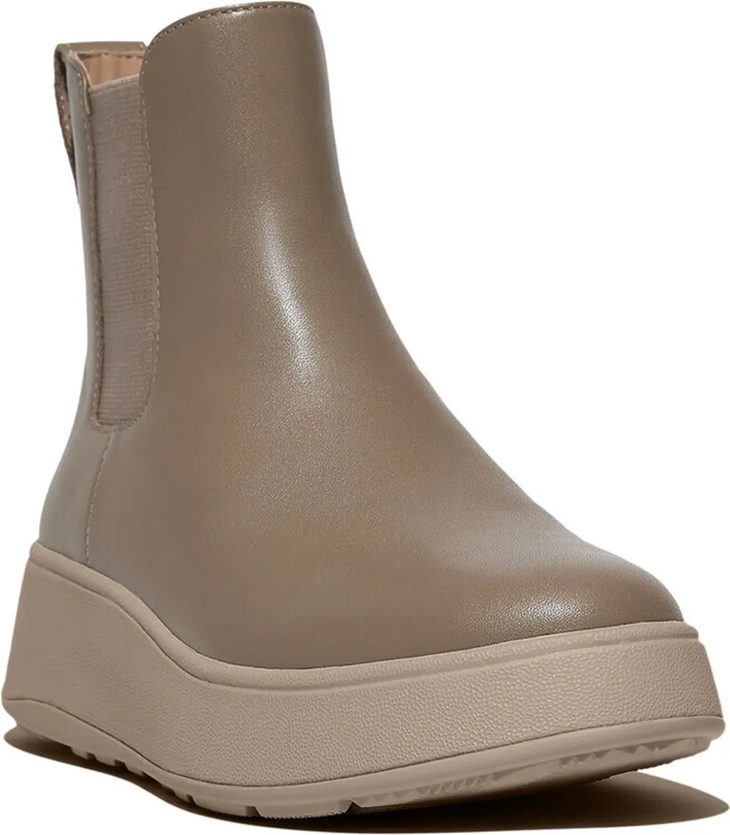 FitFlop FitFlop F-Mode Leather Flatform Chelsea Boots GRIJS