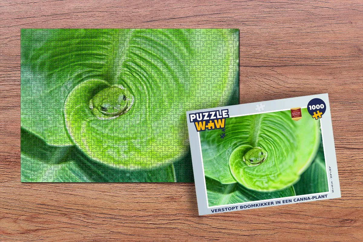 PuzzleWow Legpuzzel Verstopt Boomkikker 1000 Stuks - Multicolor