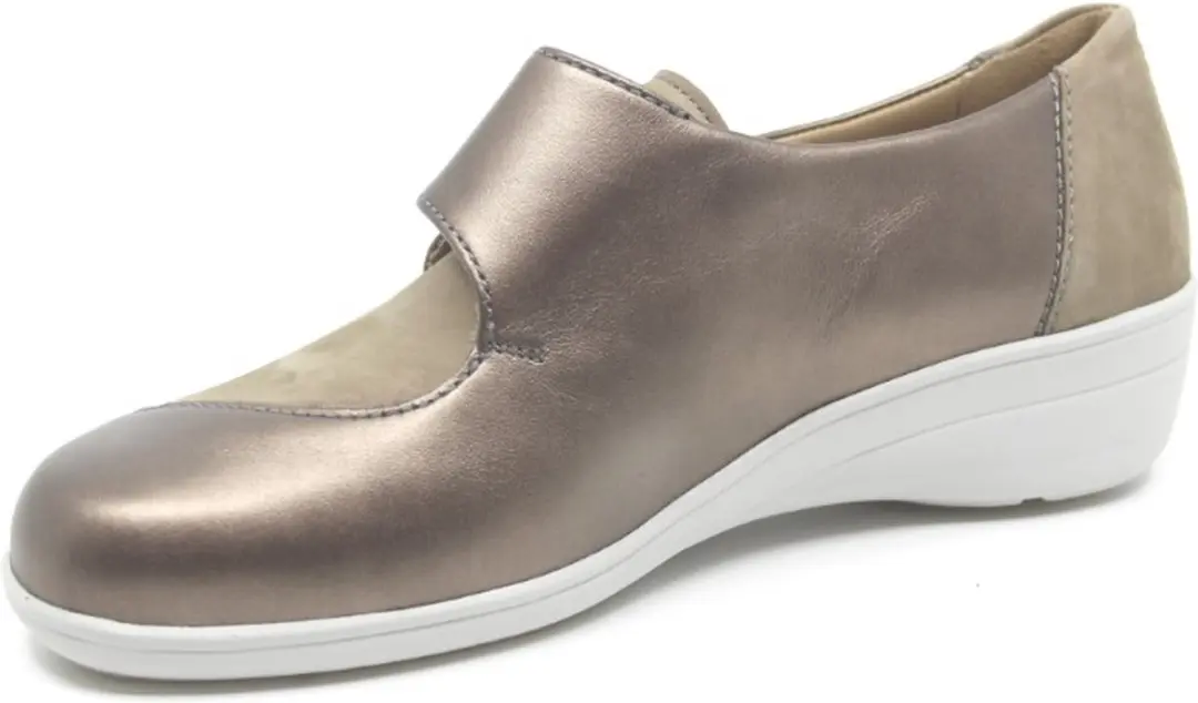 Solidus 26428 Dames Klittenband Schoenen - Beige Combi - 38
