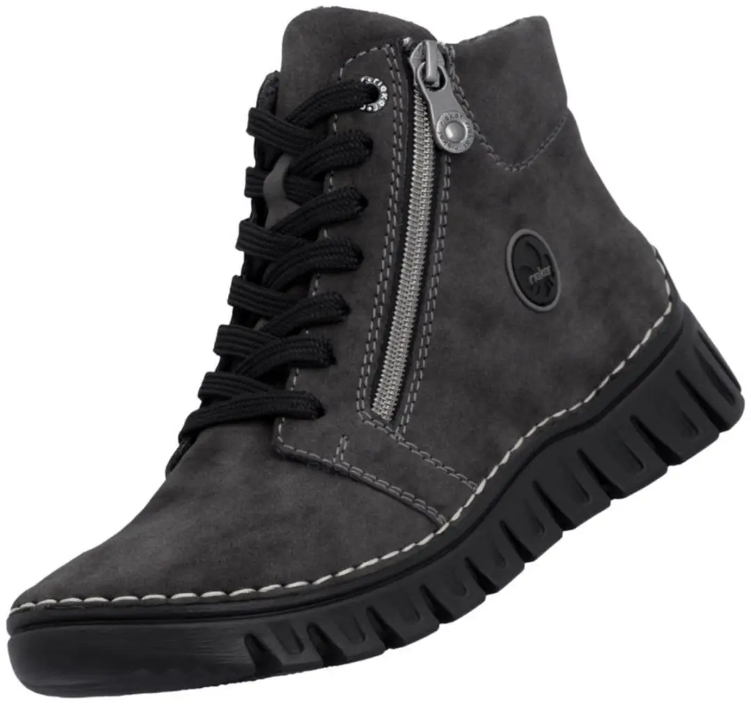 Rieker dames enkellaarsjes 57502-45 grijs