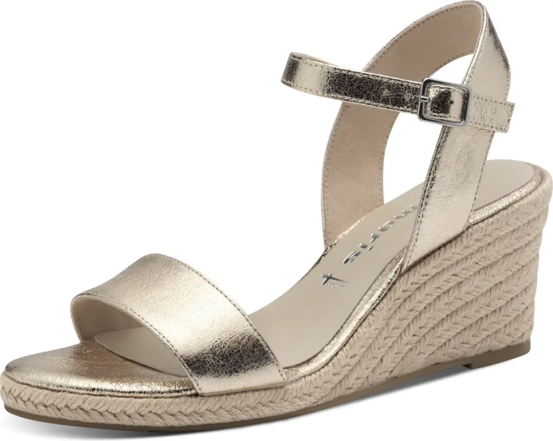 Tamaris Espadrilles met Hak - Dames - Maat 39 - Goud