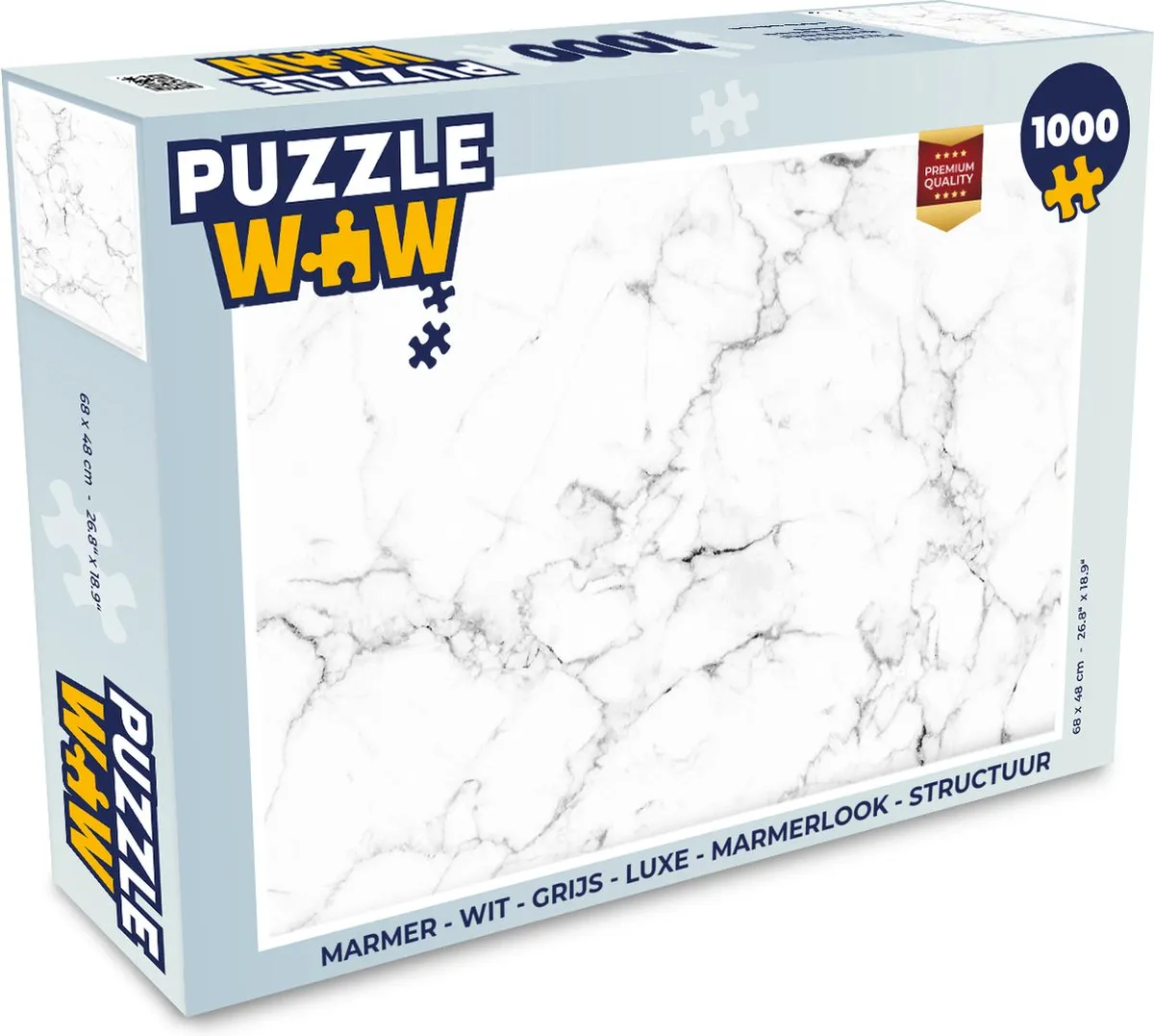 PuzzleWow Marmerlook Legpuzzel 1000 Stuks - Multicolor