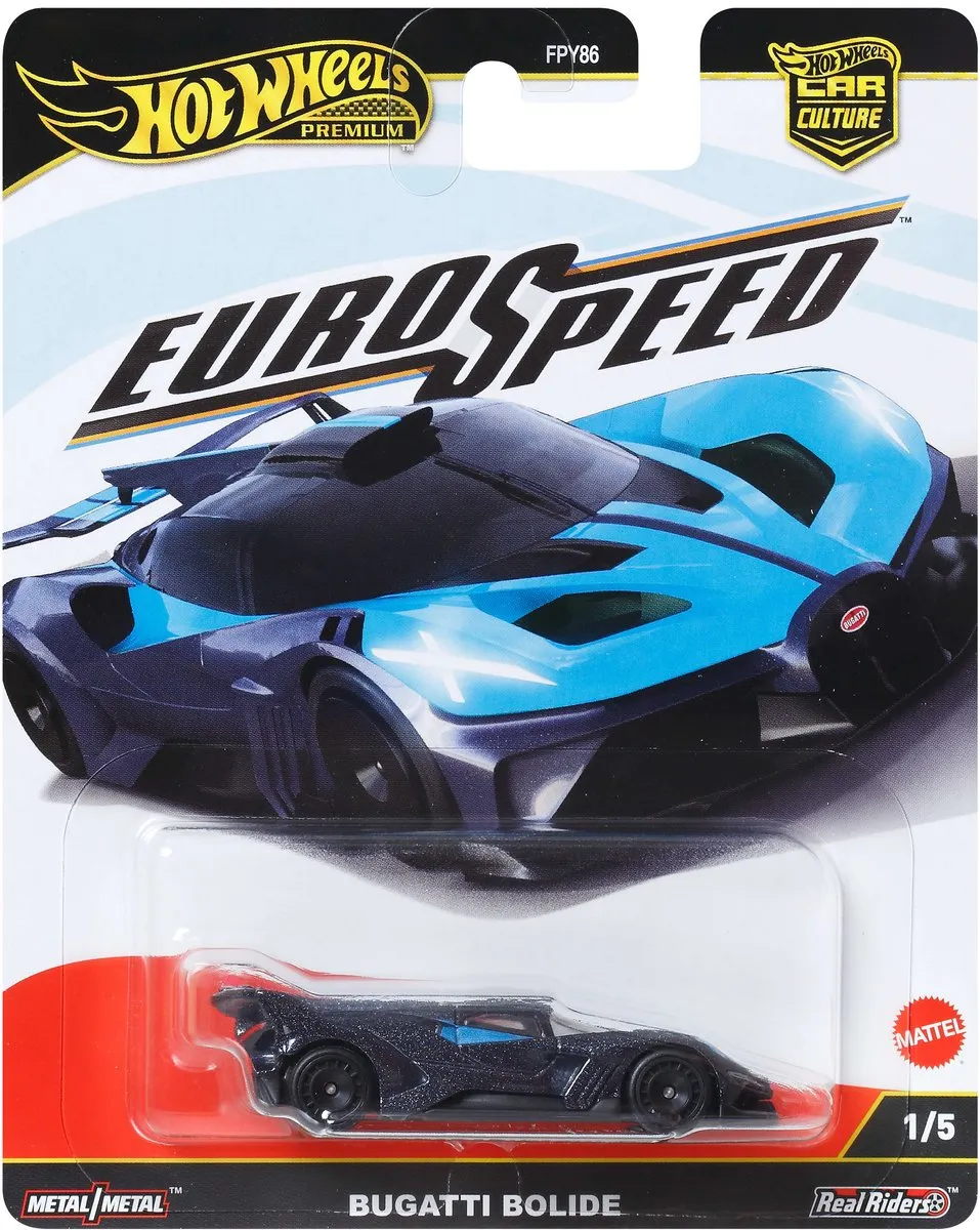 Hot Wheels Premium Car Culture Eurospeed Bugatti Bolide JBK79 - Blauw