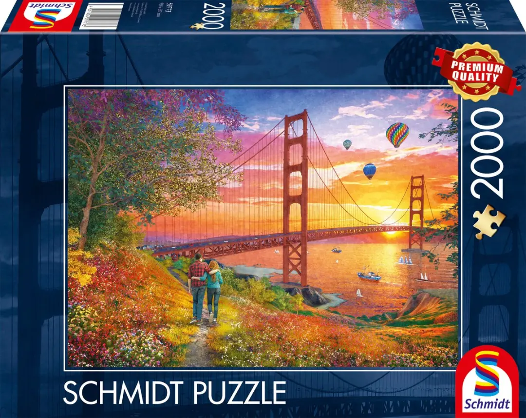 Schmidt Spiele Wandeling naar de Golden Gate Bridge Legpuzzel 2000 Stuks