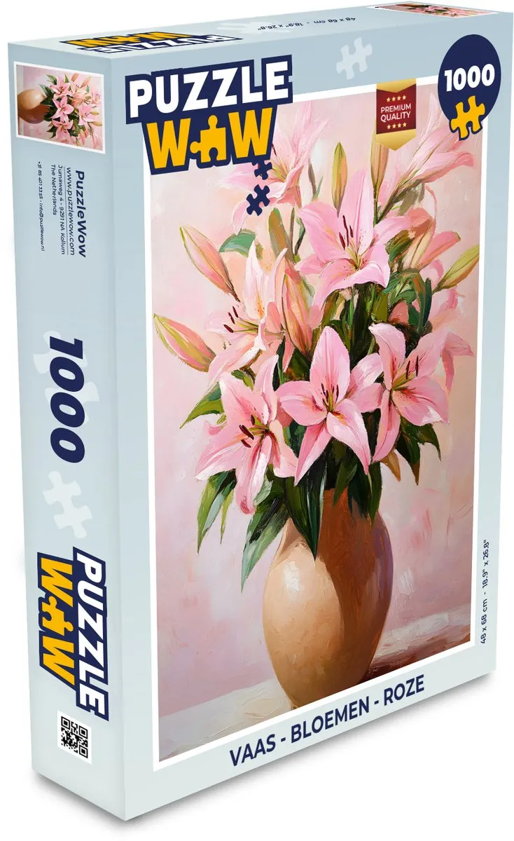 PuzzleWow Vaas Bloemen Legpuzzel 1000 Stuks