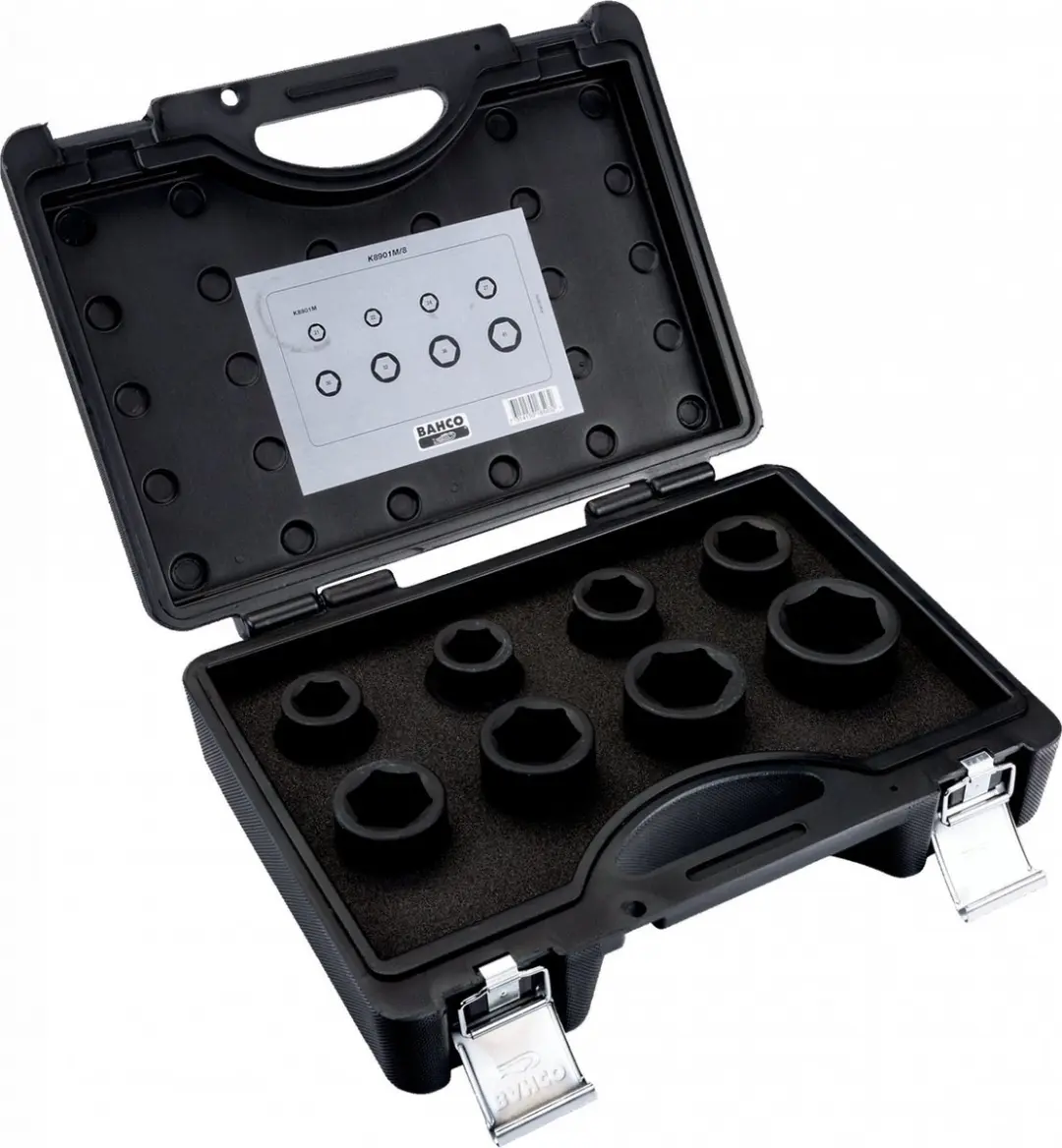 Bahco K8901M/8 8-delige Doppenset in metalen doos