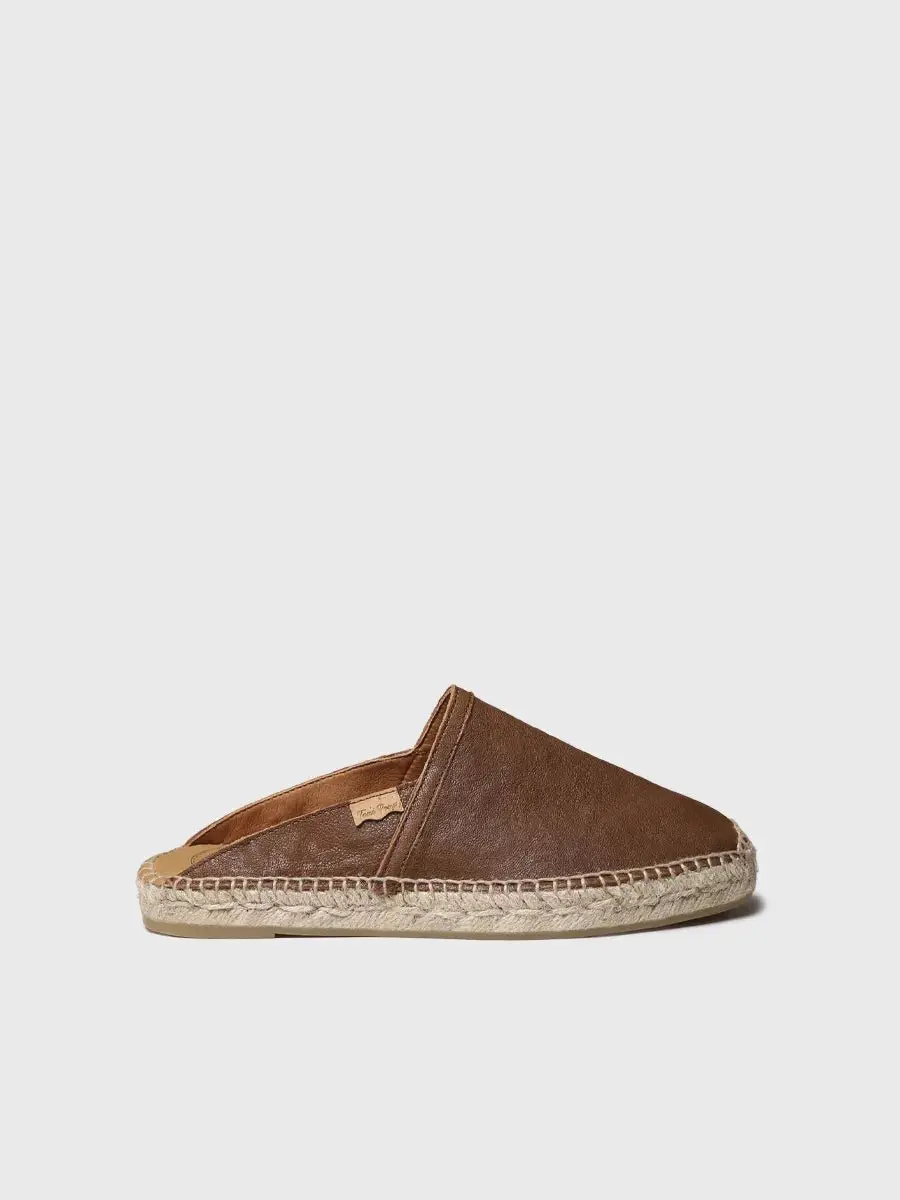 Dames metallic leren muiltjes en espadrilles