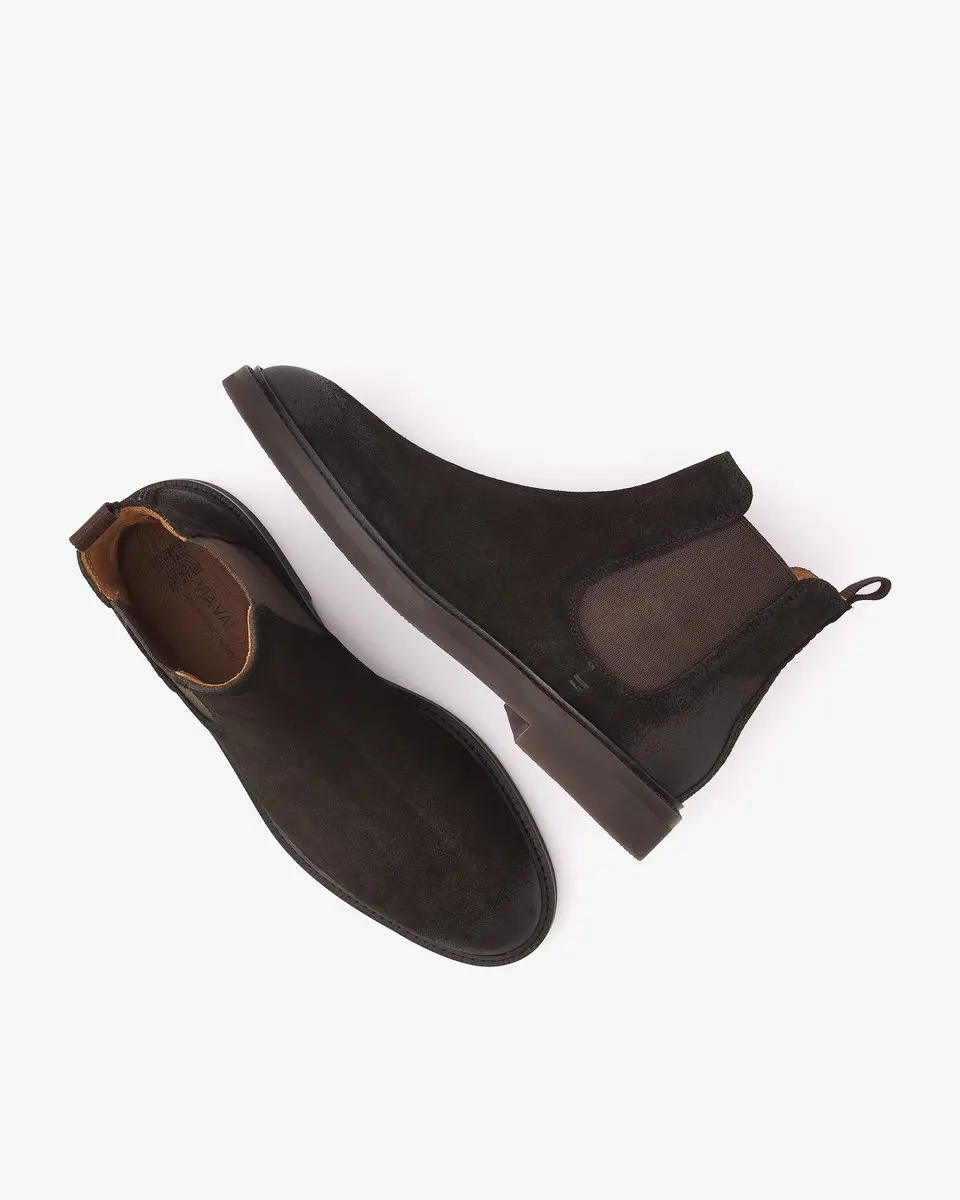 VIA VAI Lewis Chelsea Boots Heren - Bruin - Suede - Maat 43