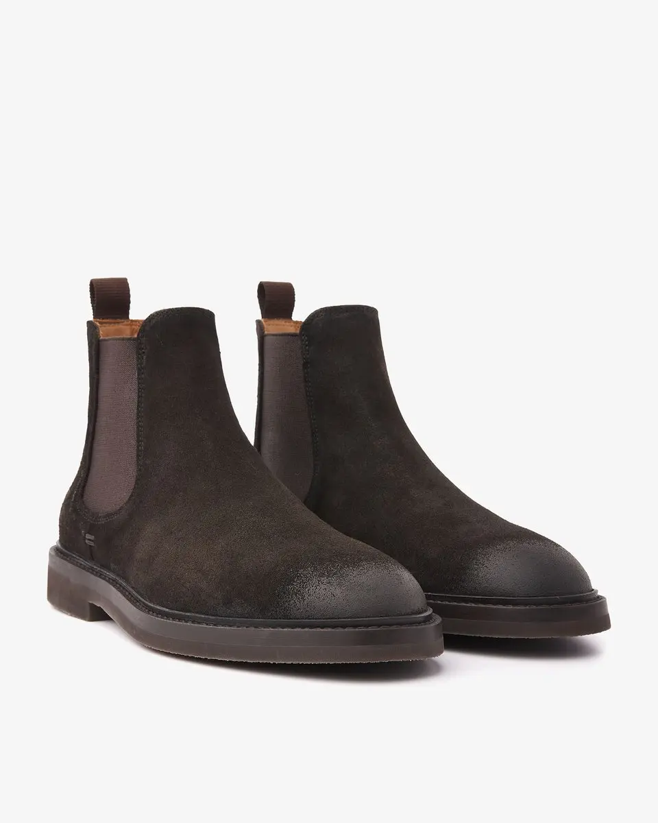 VIA VAI Lewis Chelsea Boots Heren - Bruin - Suede - Maat 43