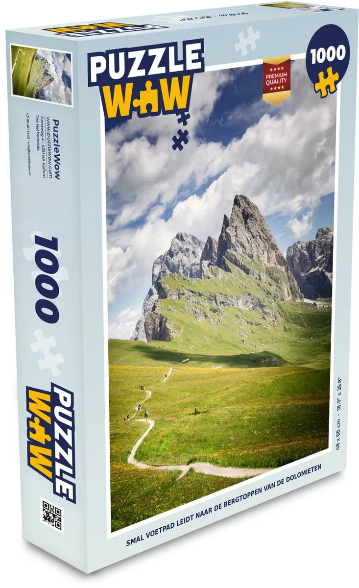 PuzzleWow Dolomieten Legpuzzel 1000 Stuks - Multicolor
