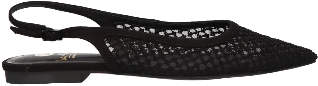 La Strada Slingback Zwart Mesh