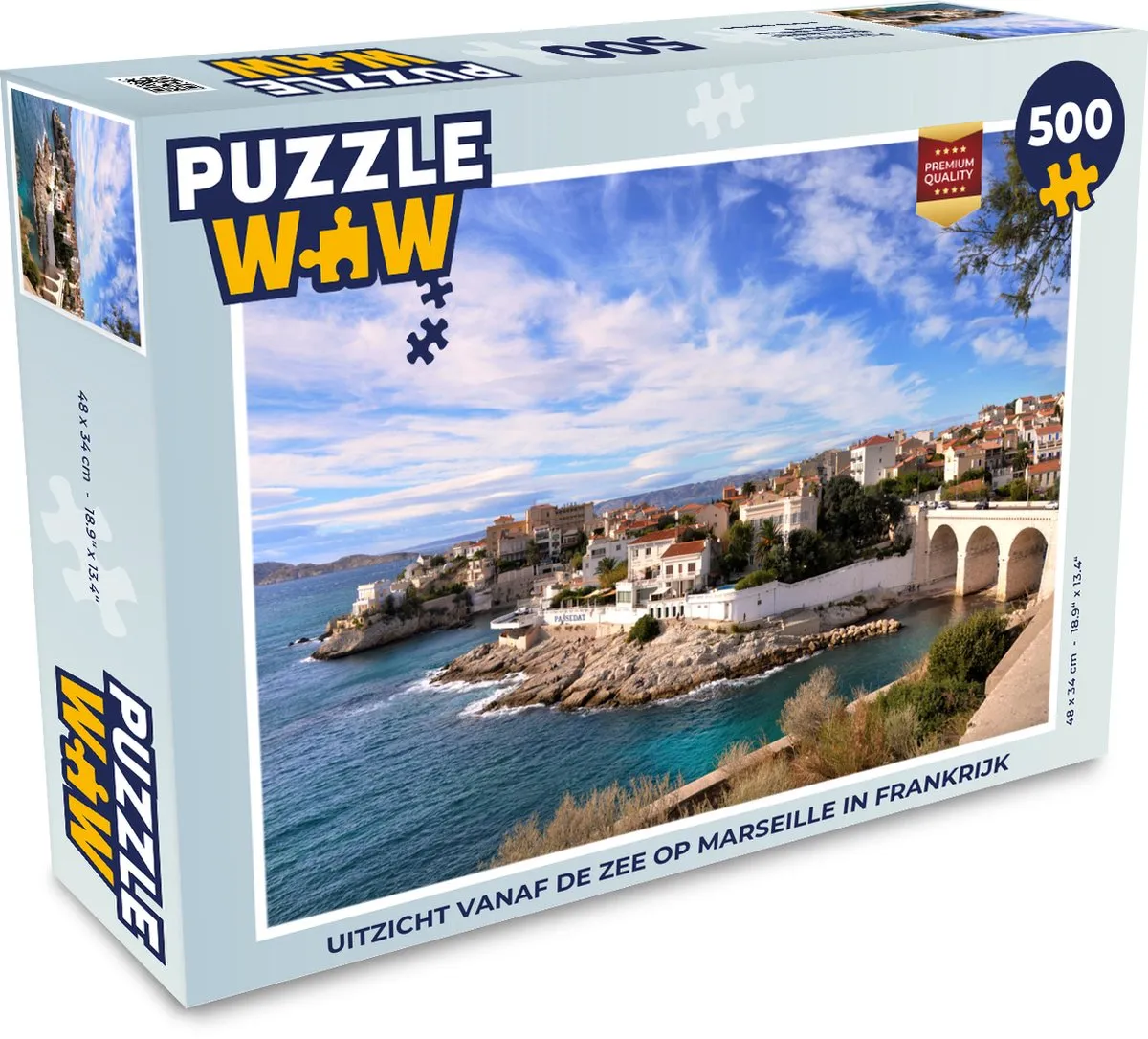 PuzzleWow Marseille Legpuzzel 500 Stuks - Multicolor