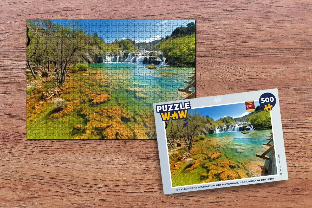PuzzleWow Legpuzzel Nationaal Park Krka 500 Stuks - Multicolor