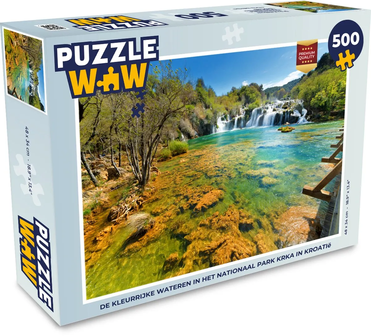 PuzzleWow Legpuzzel Nationaal Park Krka 500 Stuks - Multicolor