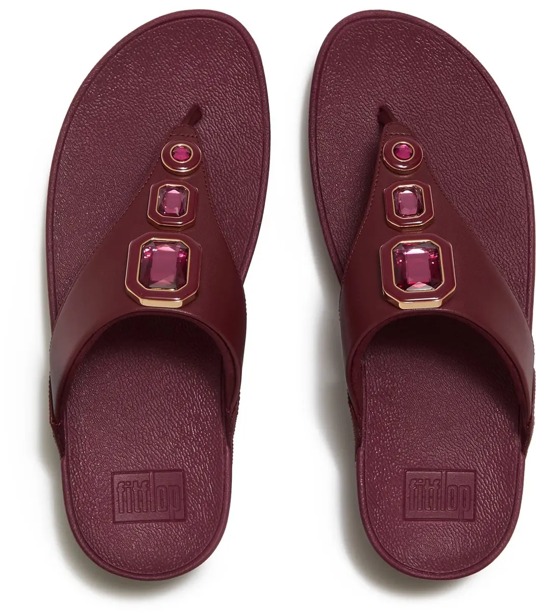 FitFlop Lulu Bold Crystals teenslippers ROOD