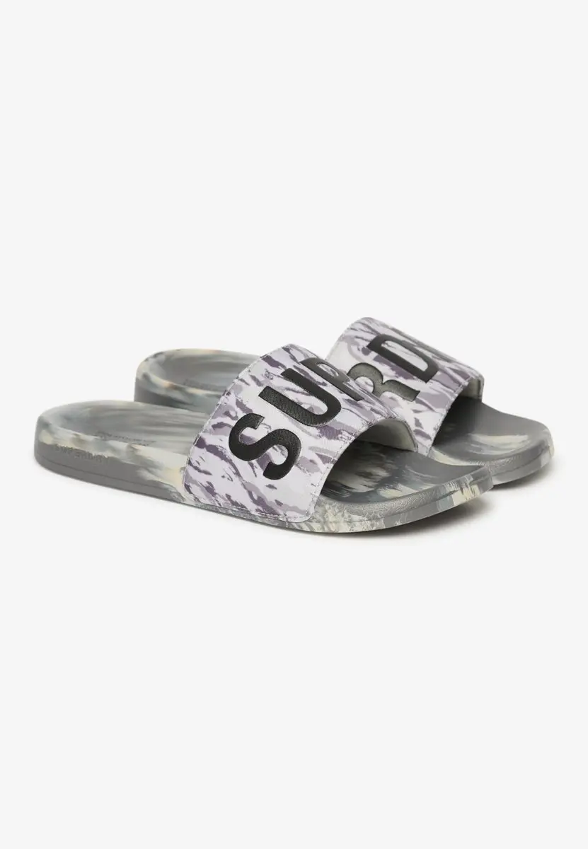 Superdry Vegan Camo Badslippers Heren - Ice Grey Tiger Camo - afbeelding 2 van 6