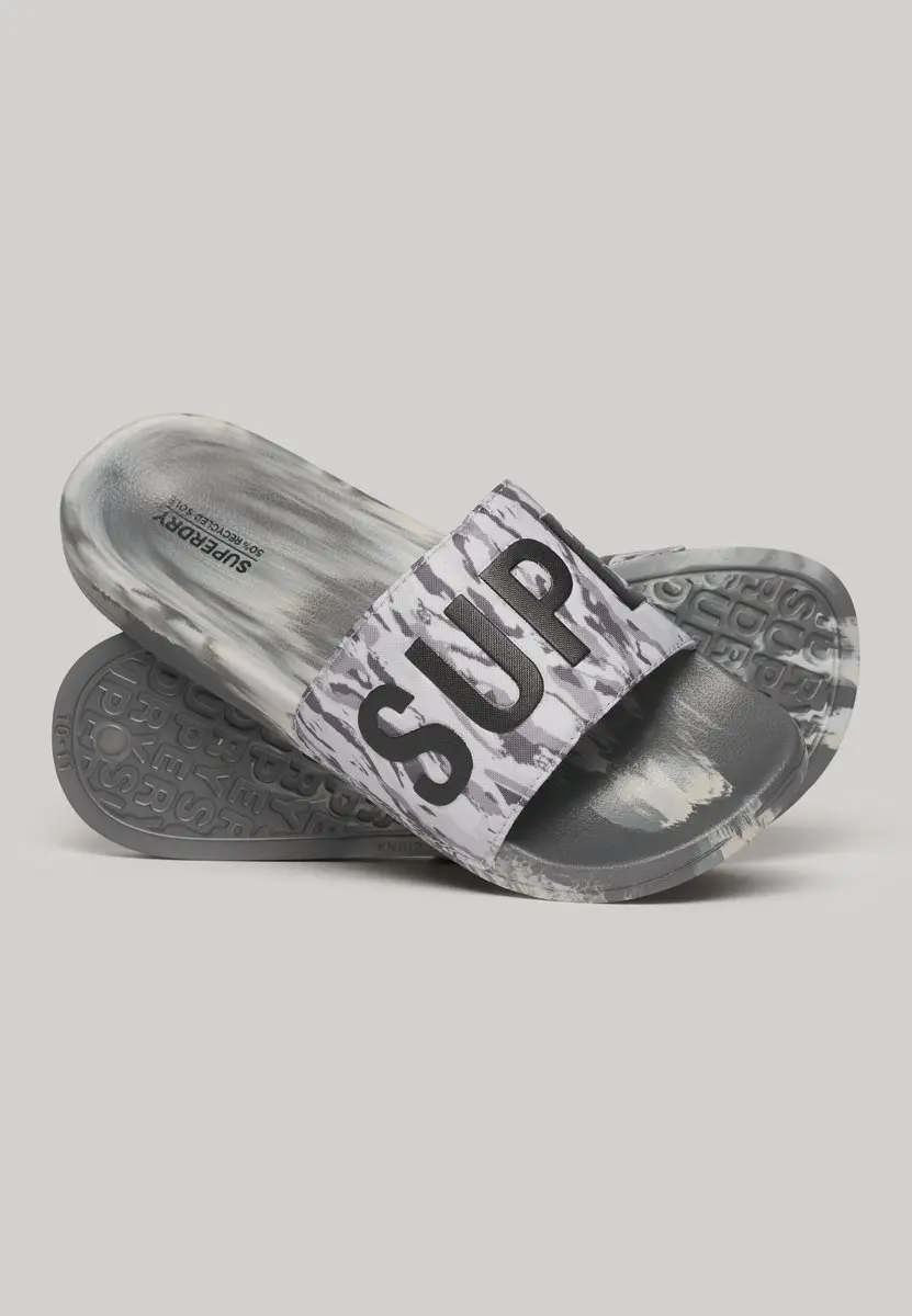 Superdry Vegan Camo Badslippers Heren - Ice Grey Tiger Camo - afbeelding 6 van 6