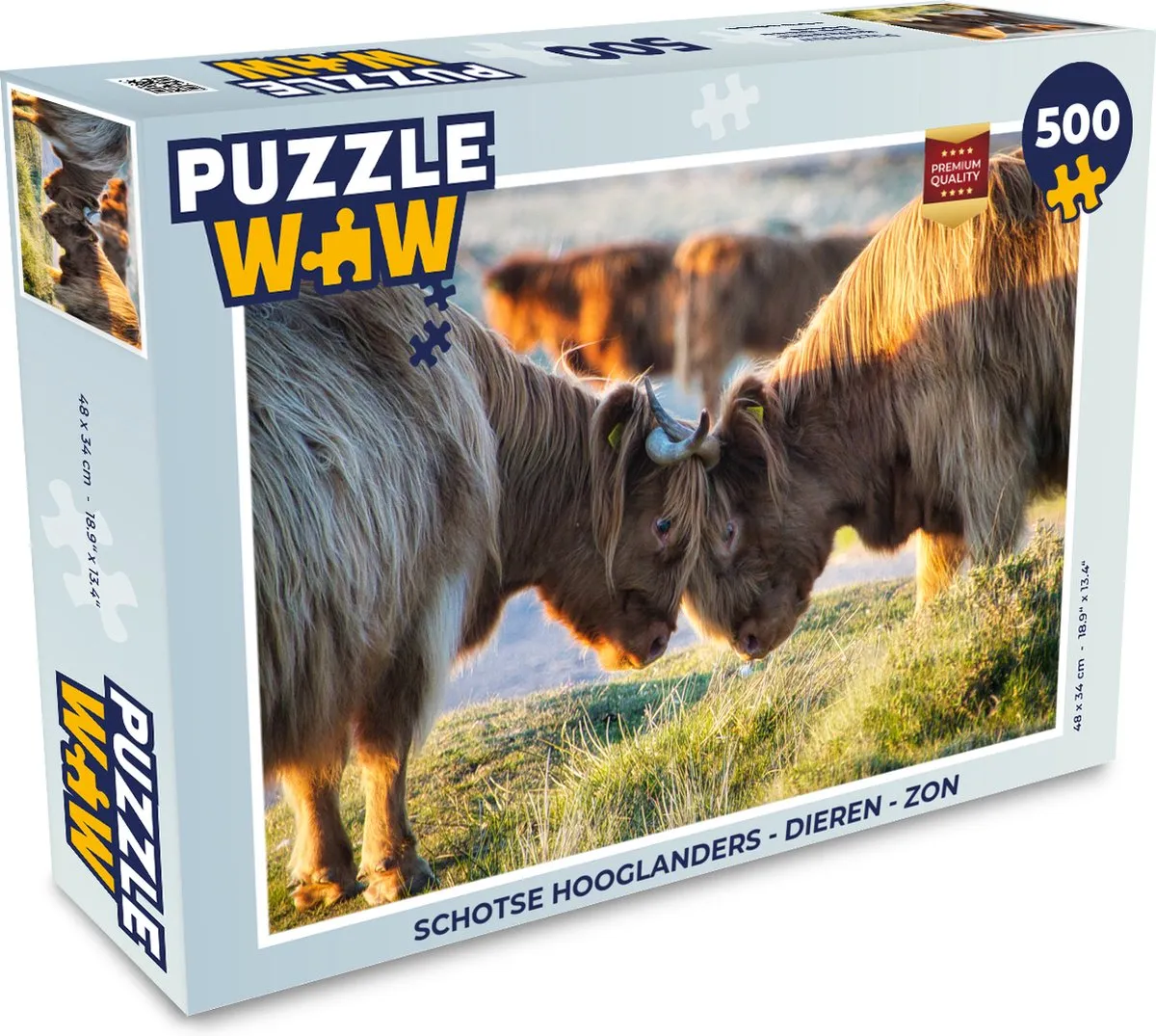 PuzzleWow Schotse Hooglanders Legpuzzel 500 Stuks