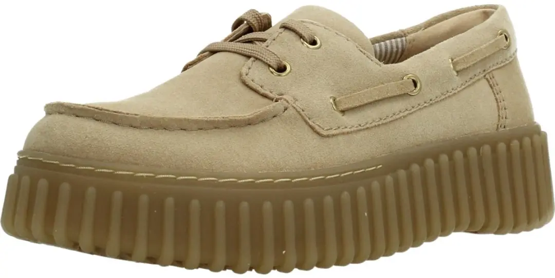 Clarks Torhill Boot Leren Loafers - Beige - afbeelding 3 van 6