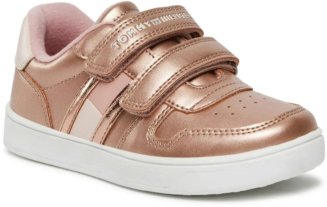 Tommy Hilfiger T1A9 Lage Babyschoenen - 25 - Goudroos - afbeelding 5 van 6