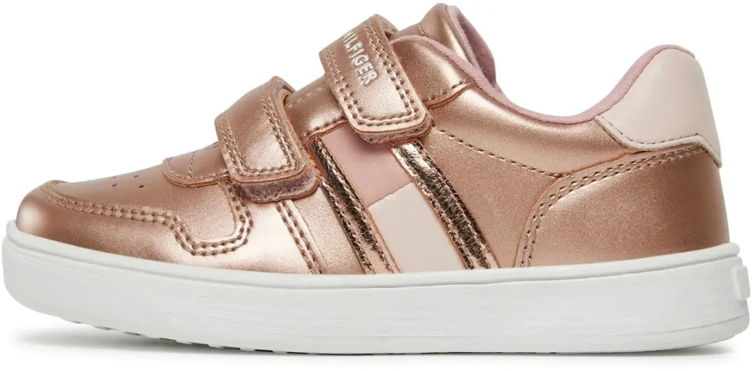 Tommy Hilfiger T1A9 Lage Babyschoenen - 25 - Goudroos - afbeelding 4 van 6
