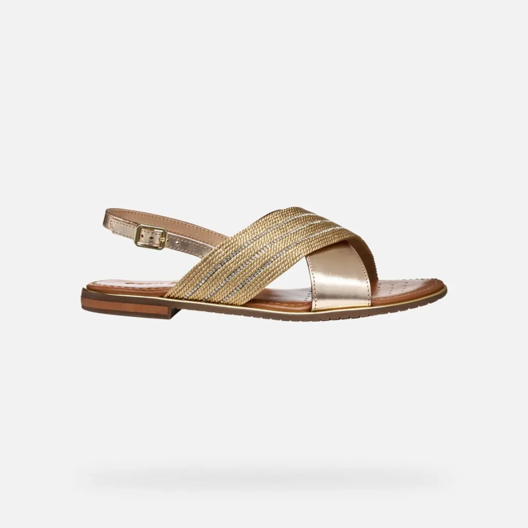 Geox Sozy Plus Dames Sandalen - 37,5 - Donker goud/Licht goud - afbeelding 5 van 6
