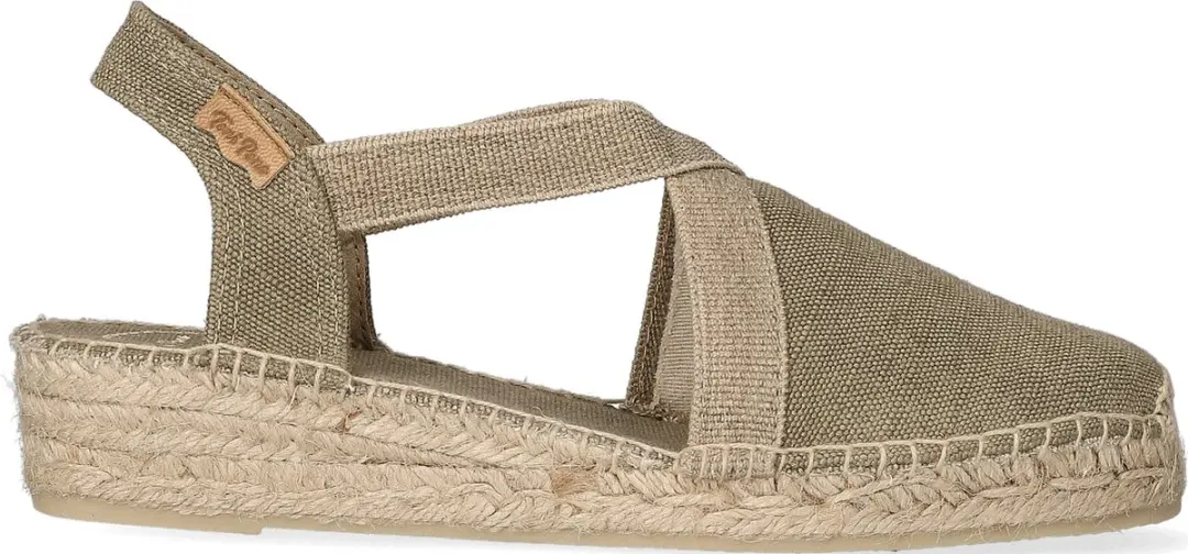Toni Pons Verdi-V Dames Espadrilles Caqui