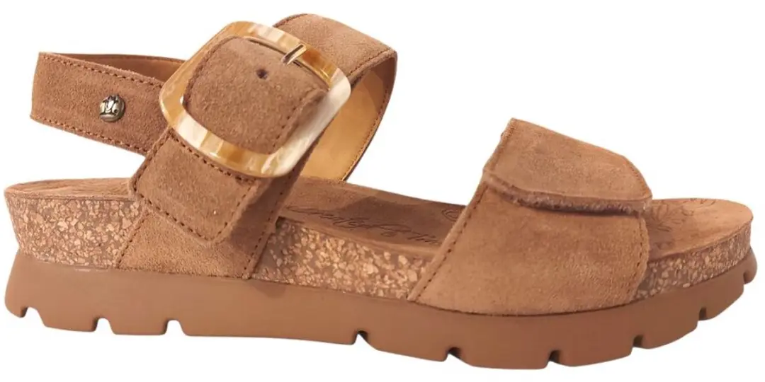 Panama Jack Sara B1 Cuero Sandalen - Beige Suede 38 - afbeelding 5 van 6