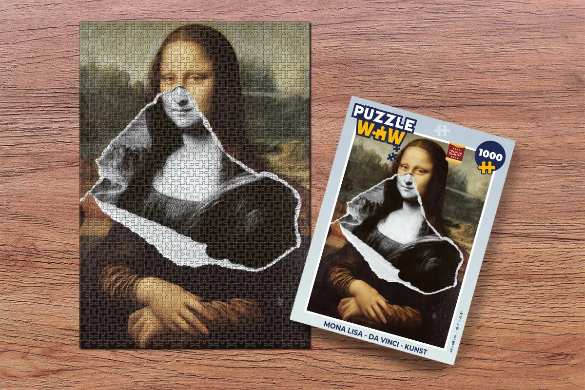 PuzzleWow Mona Lisa Legpuzzel 1000 Stuks - Multicolor