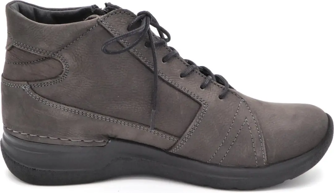 Wolky Why Dames Veterboot 0660611-301 - Carbon Grijs