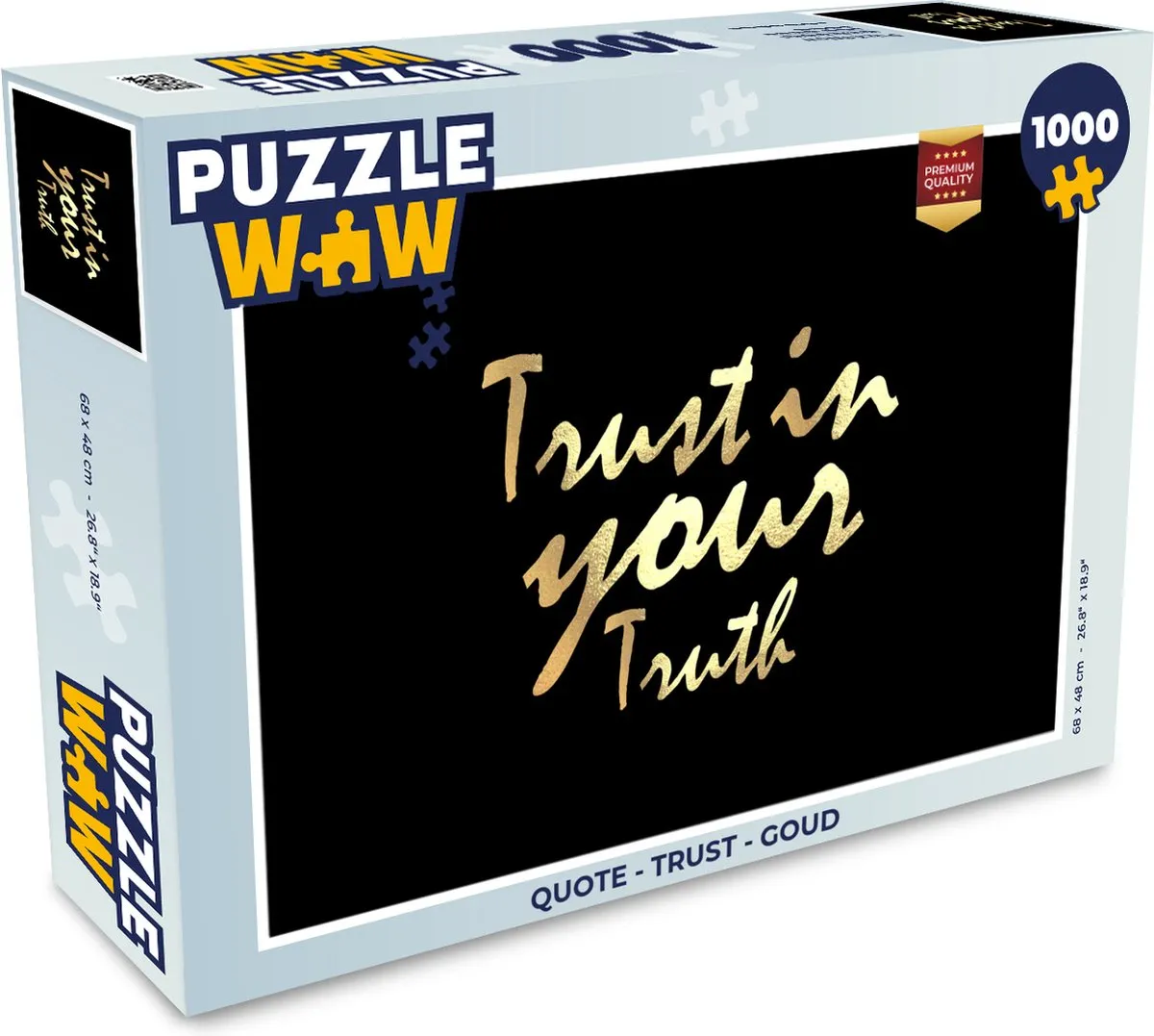 PuzzleWow Quote Trust Legpuzzel 1000 Stuks - Multicolor
