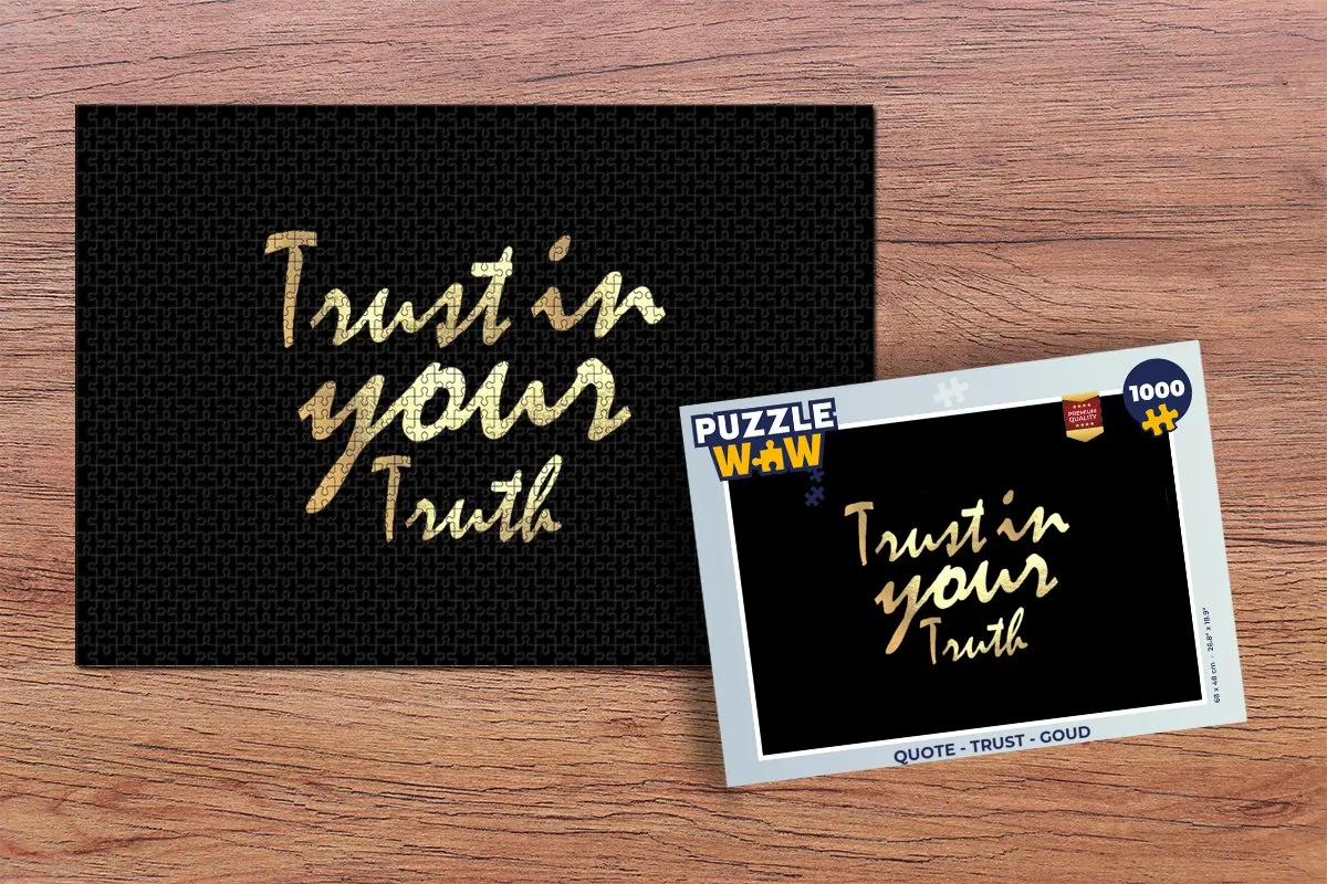 PuzzleWow Quote Trust Legpuzzel 1000 Stuks - Multicolor