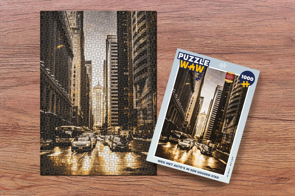 PuzzleWow Legpuzzel Auto 1000 Stuks - Multicolor